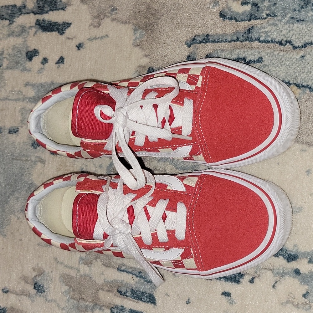 Red Checkered Vans